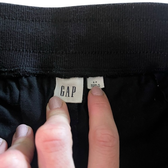 GAP black cotton jogger pants | size small | pull-on drawstring waist | cotton - Picture 4 of 11